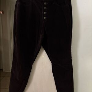 EUC Universal Thread Women's burgundy corduroy Pants, Size 14